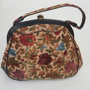 Vintage Floral Handbag - Carpet Bag inspired
